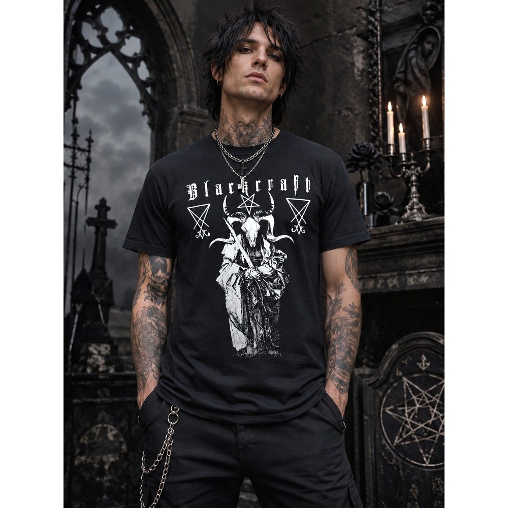 BLACK CRAFT XL Black Graphic Short Sleeve T-shirt -2196